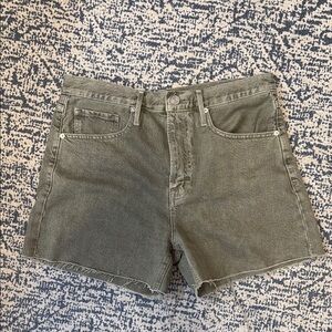 Frame Denim ale Super High Rise Short Stoned Moss Size 28 NWOT